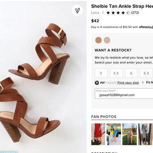 Shelbie Tan Ankle Strap Heels